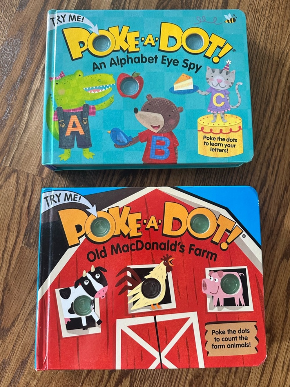 Melissa & Doug Poke-a-Dot interactive books (set of 2)